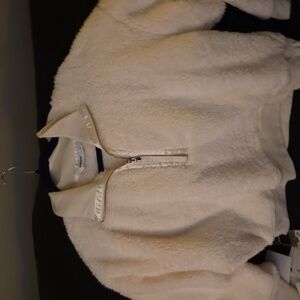 Sonoma Ivory Fleece Zip-Up Jacket